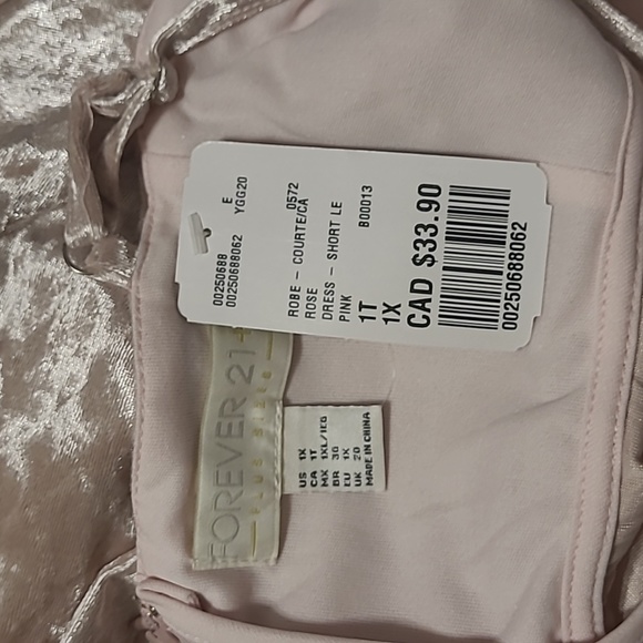 Light Pink Velvet Forever 21 Dress - Picture 6 of 7